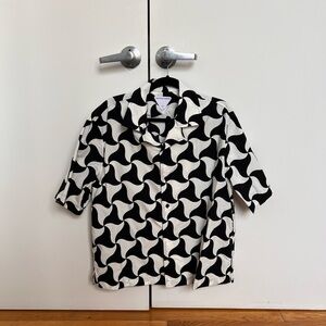 Bottega Veneta Black and White Geometric Shirt